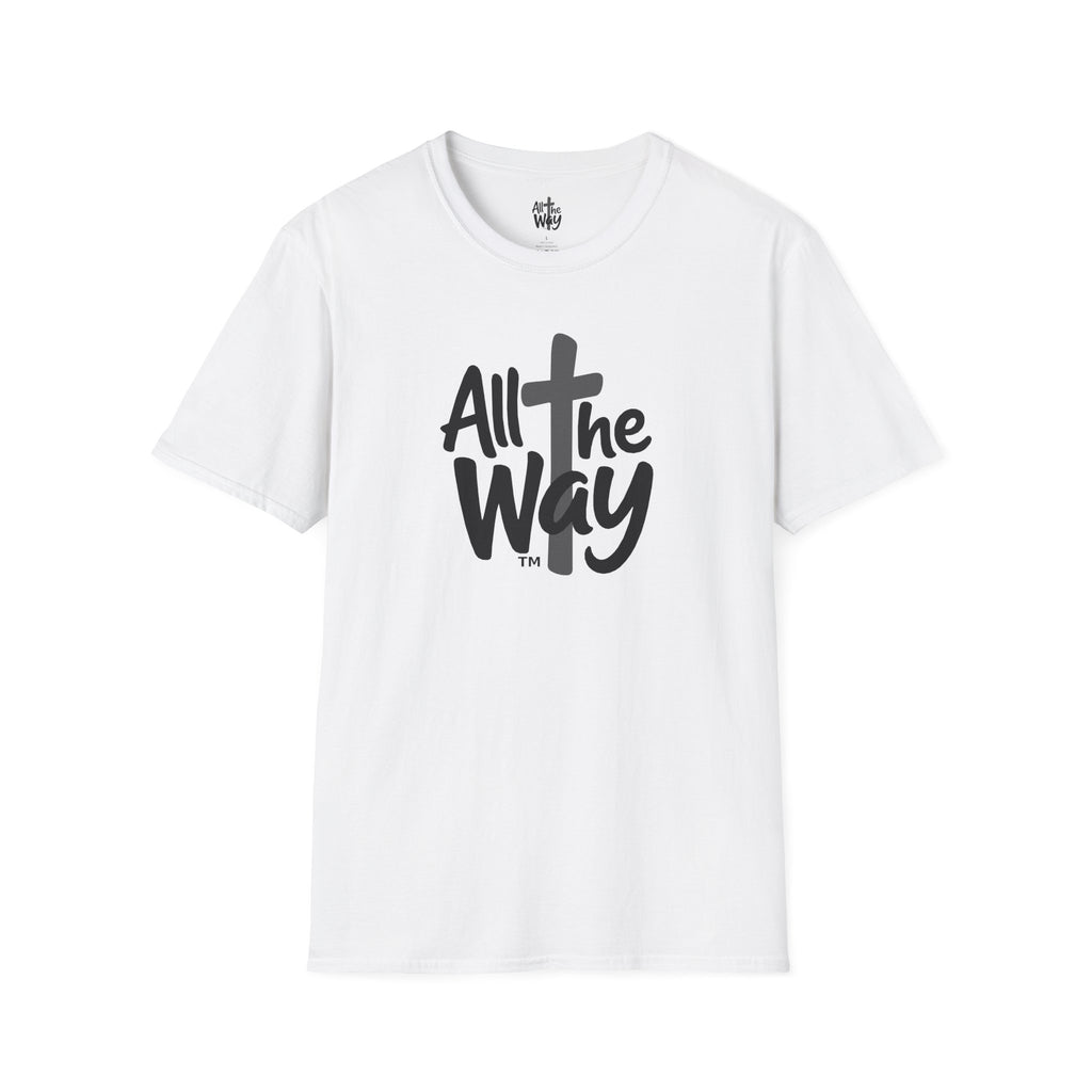 All The Way Cross logo T‑Shirt — Faith-Inspired Christian Graphic Tee (Gildan 64000)