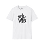 All The Way Cross logo T‑Shirt — Faith-Inspired Christian Graphic Tee (Gildan 64000)