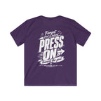 YOUTH "PRESS ON" Philippians 3:13–14 Tshirt (Gildan 64000y)