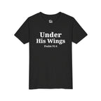 Youth Tee — "Under His Wings" Psalm 91:4 Faith T‑Shirt (Bella Canva 3001Y)