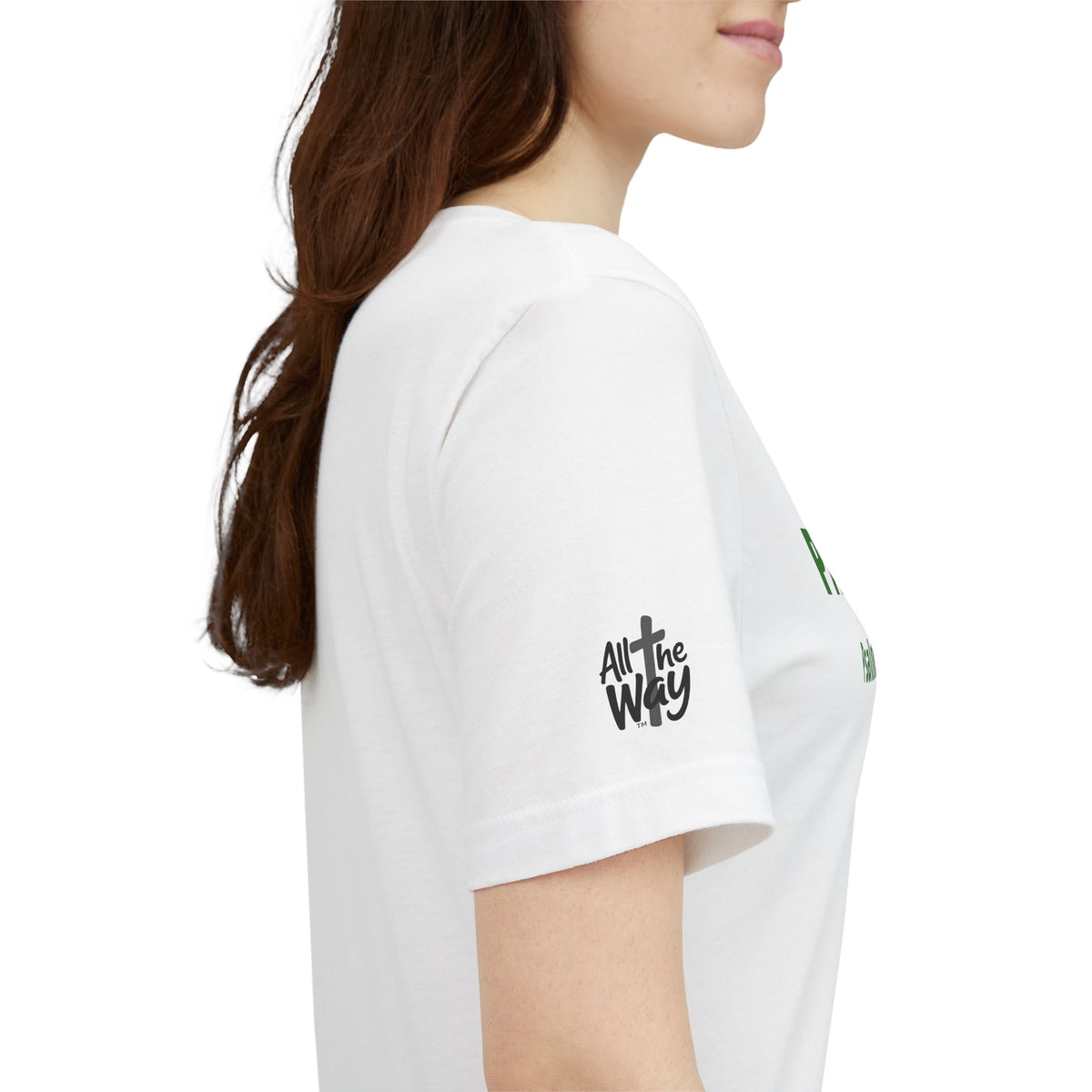 "Green Pastures" Psalm 23:2 Tee — Christian Faith Inspirational T-Shirt (Bella+Canvas 3001)
