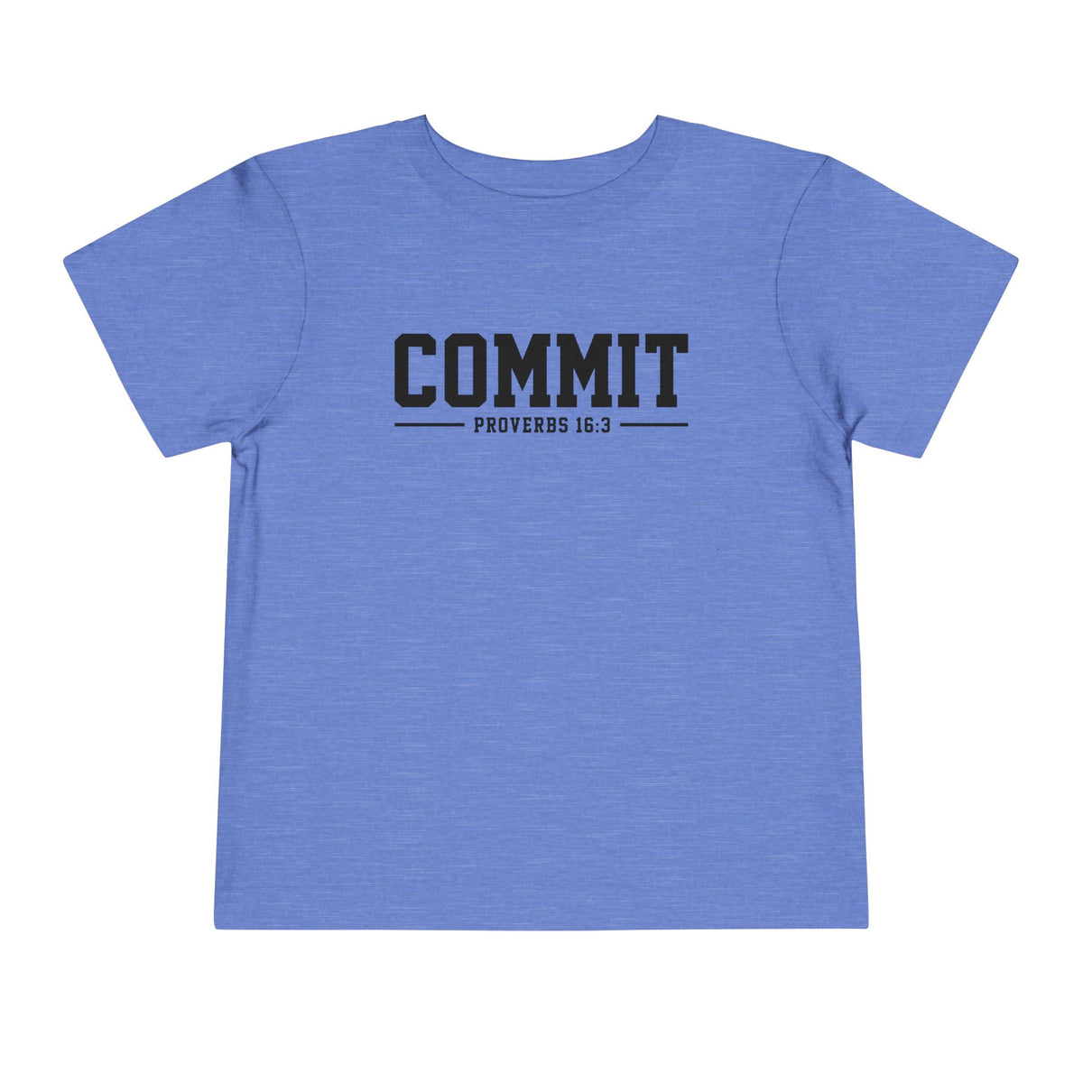 Toddler "Commit" Proverbs 16:3 Tee — Faith-Based Kids Shirt