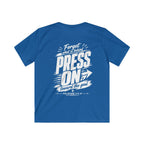 YOUTH "PRESS ON" Philippians 3:13–14 Tshirt (Gildan 64000y)