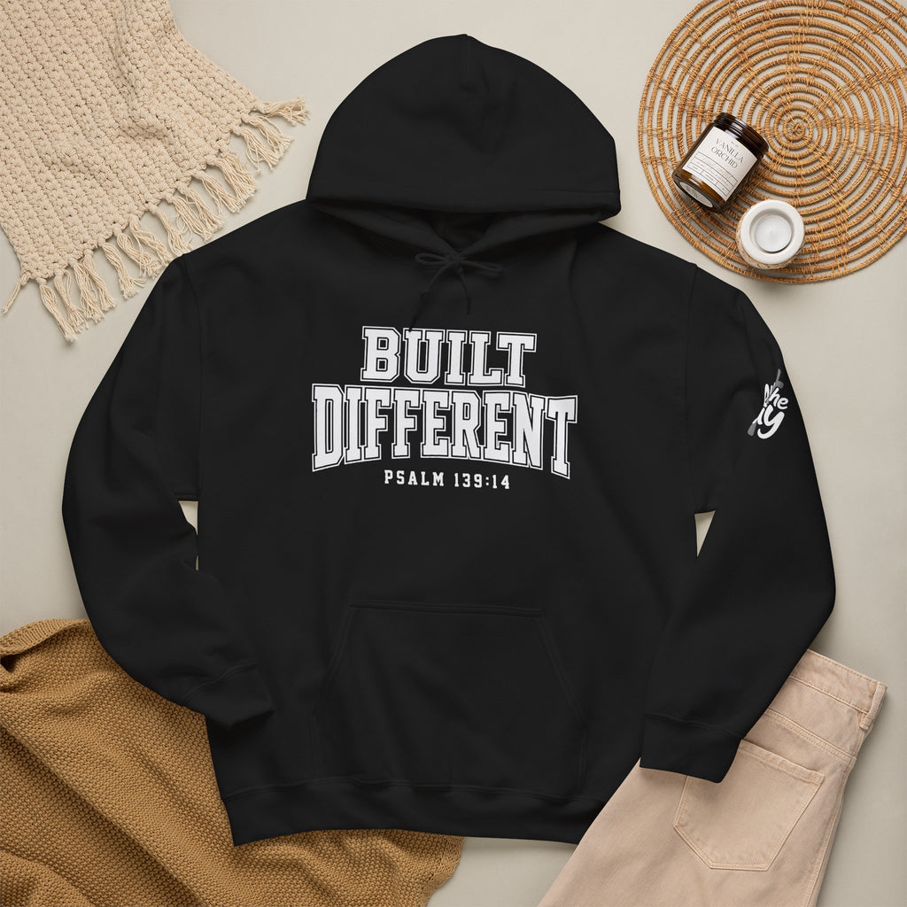 Hoodie — "Built Different" Psalm 139:14 Pullover