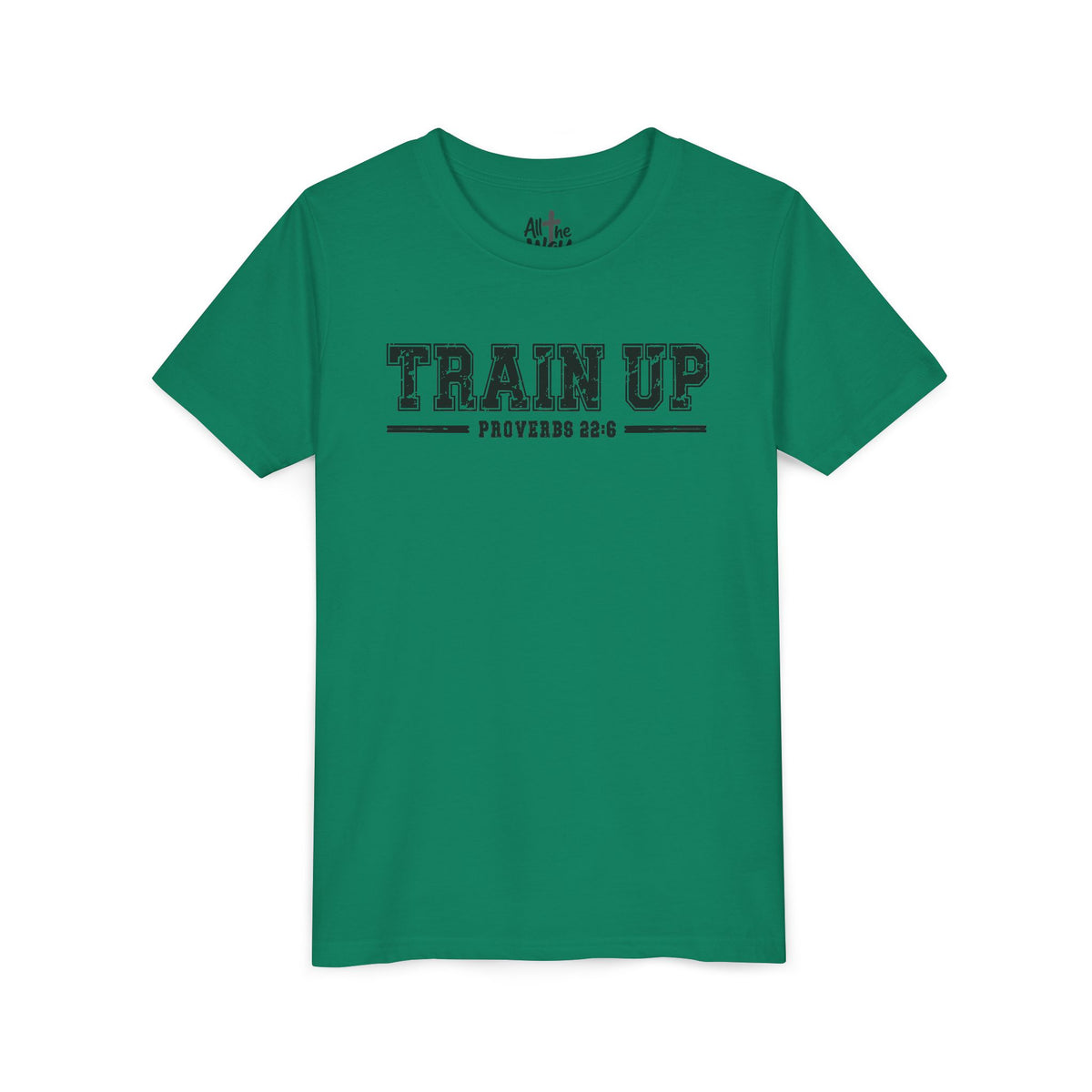Youth Tee — "Train Up" Proverbs 22:6 Faith T‑Shirt (Bella Canva 3001Y)