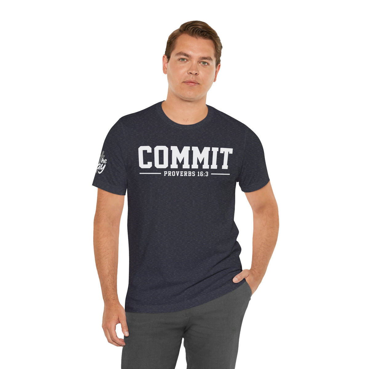 Commit Proverbs 16:3 Tee — Christian Faith Inspirational T-Shirt (Bella+Canvas 3001)