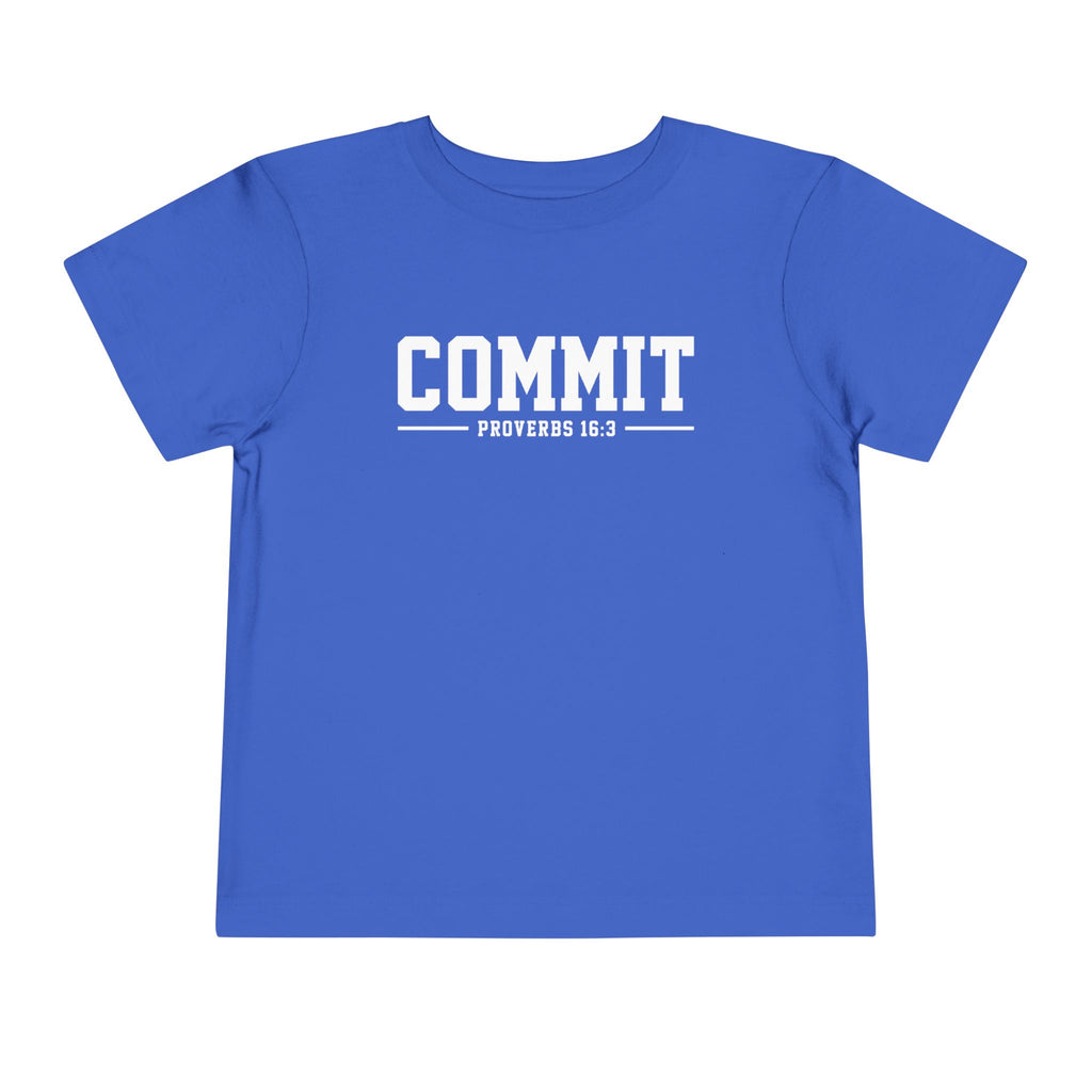 Toddler "Commit" Proverbs 16:3 Tee — Faith-Based Kids Shirt