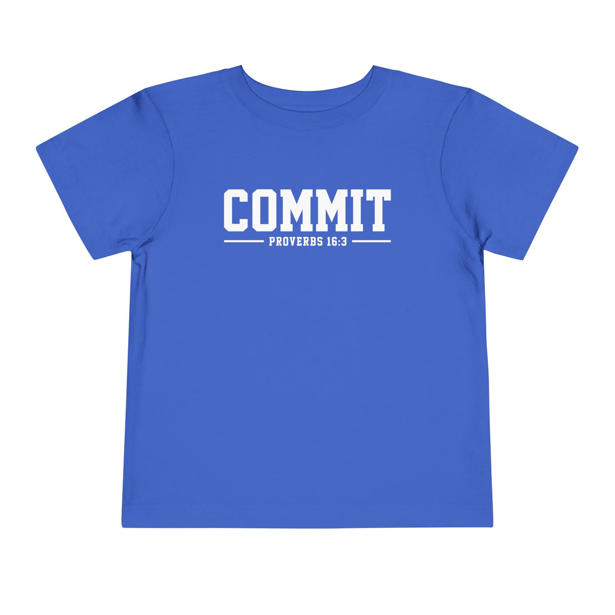 Toddler "Commit" Proverbs 16:3 Tee — Faith-Based Kids Shirt