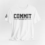 Commit Proverbs 16:3 Tee — Christian Faith Inspirational T-Shirt (Bella+Canvas 3001)
