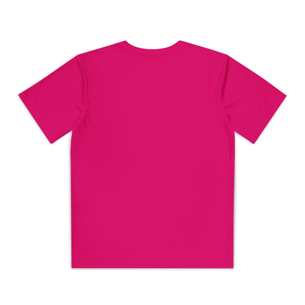 Youth "All the way" Matthew 10:38-39  Christian Motivational Shirt (Sport Tek) Black letters