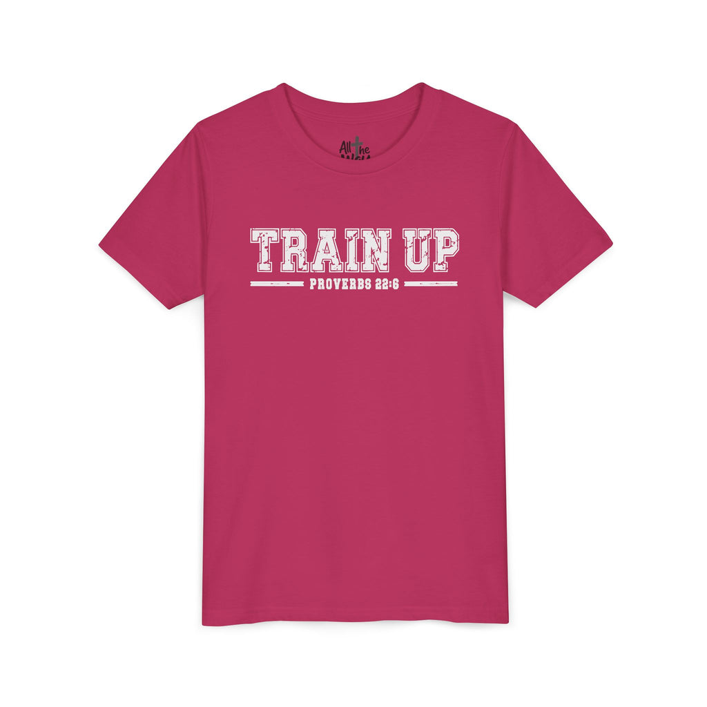 Youth Tee — "Train Up" Proverbs 22:6 Faith T‑Shirt (Bella Canva 3001Y)