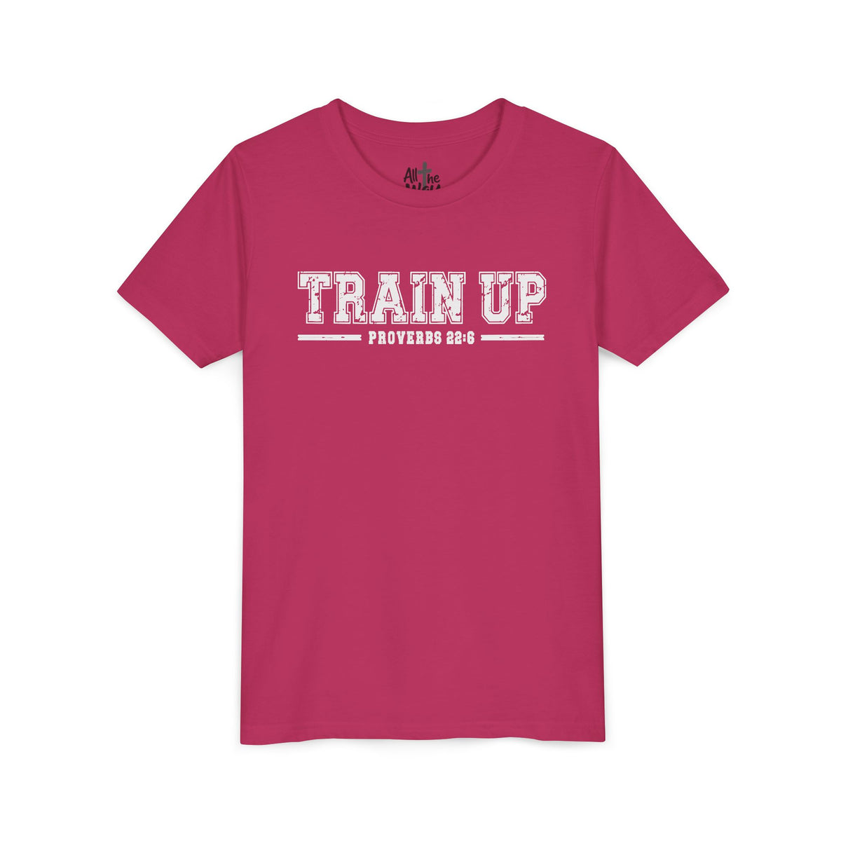 Youth Tee — "Train Up" Proverbs 22:6 Faith T‑Shirt (Bella Canva 3001Y)