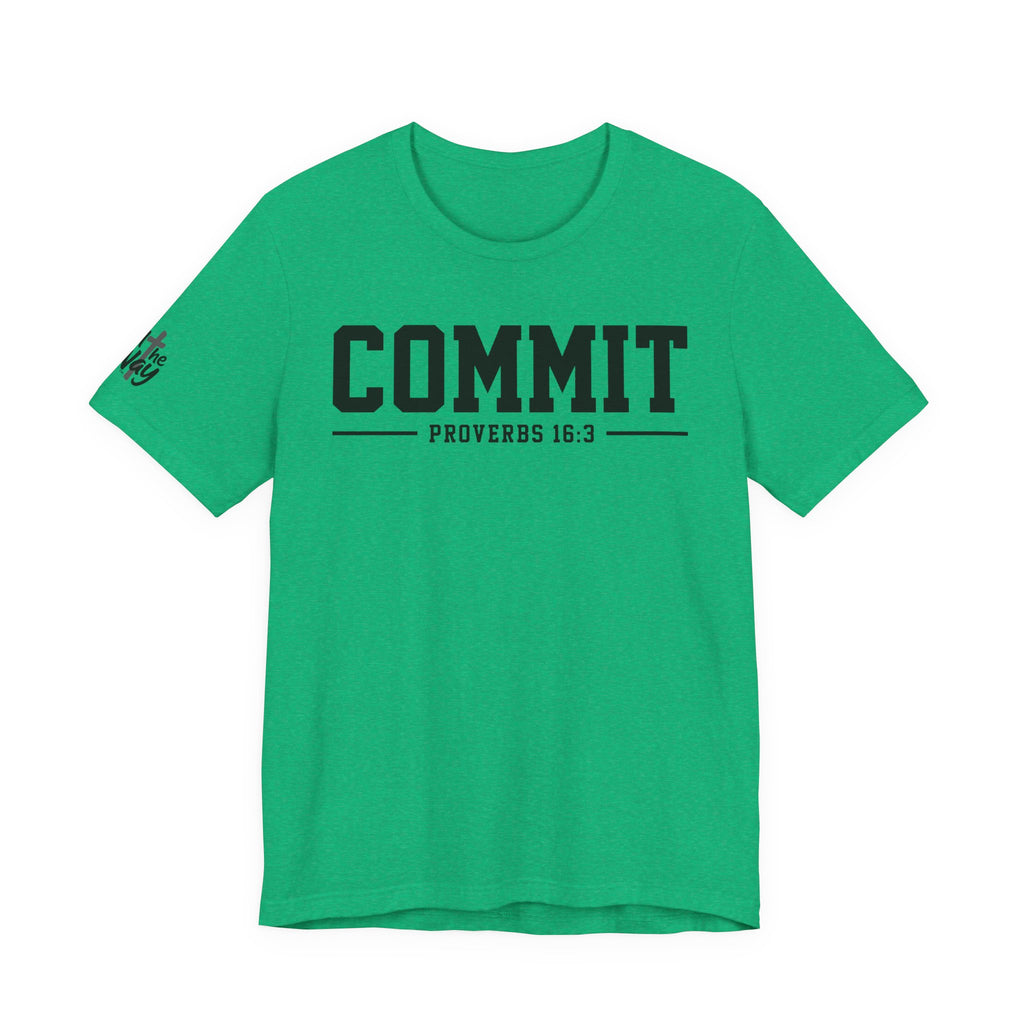 Commit Proverbs 16:3 Tee — Christian Faith Inspirational T-Shirt (Bella+Canvas 3001)