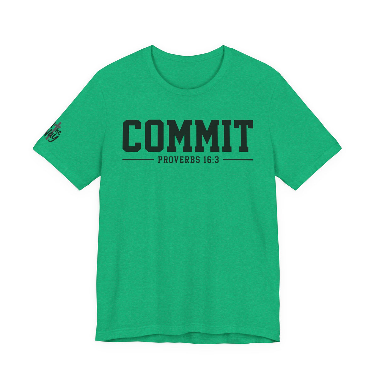 Commit Proverbs 16:3 Tee — Christian Faith Inspirational T-Shirt (Bella+Canvas 3001)