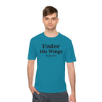 Moisture Wicking Tee "Under his Wings" Psalm 91:4 (Sport tek)