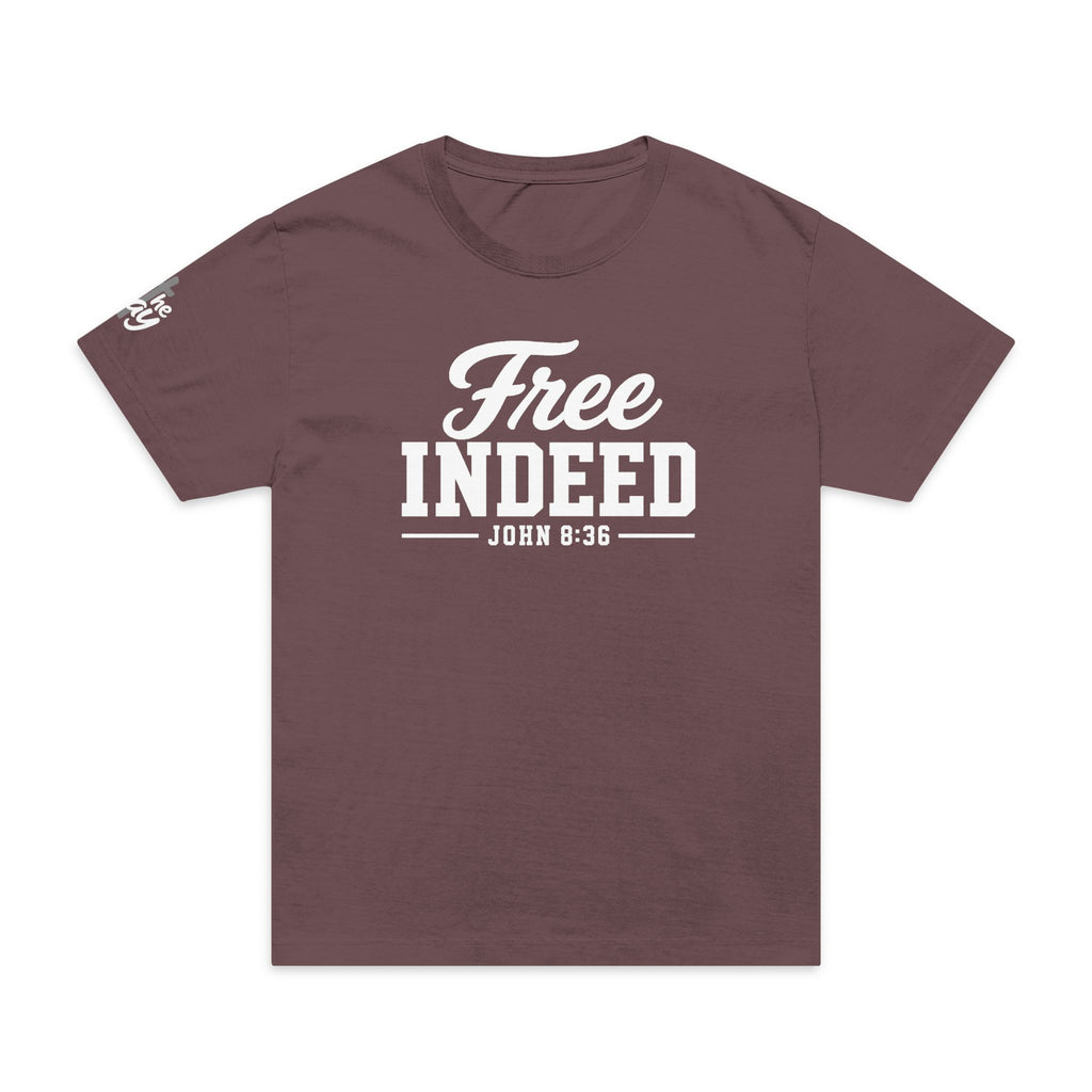 Oversized "Free Indeed" John 8:36 T-Shirt — Inspirational Christian  Tee (Bella+Canvas 4810)