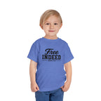 Toddler "Free Indeed"  John 8:36 Tee — Faith-Based Kids Shirt -Final