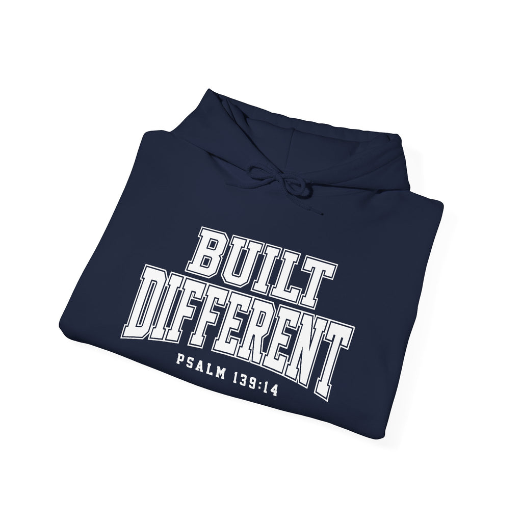 Hoodie — "Built Different" Psalm 139:14 Pullover