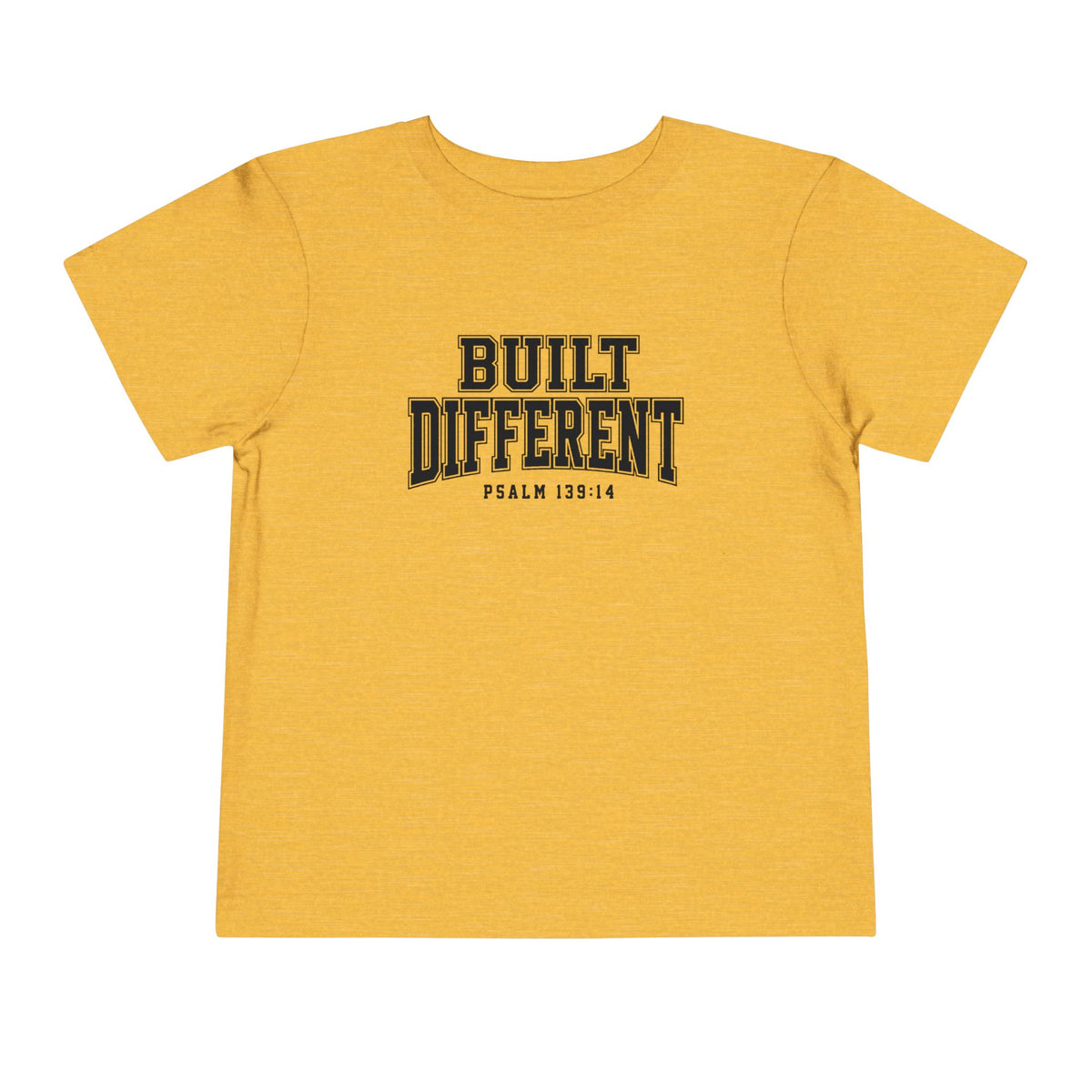 Toddler "Built Different"  Psalm 139:14 Tee — Faith-Based Kids Shirt