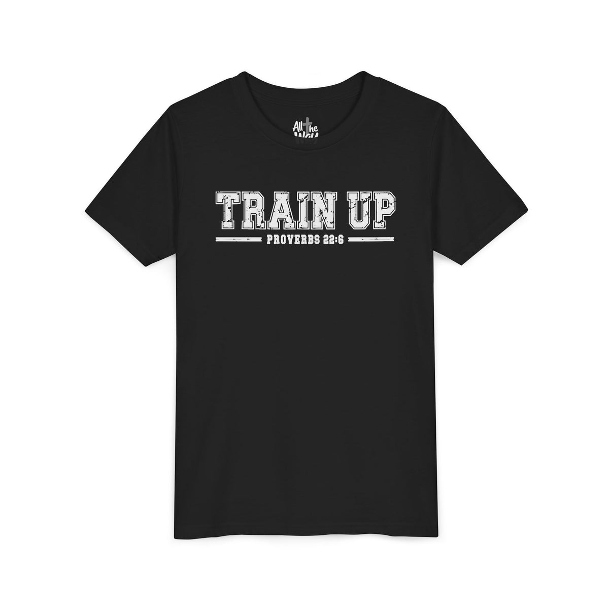 Youth Tee — "Train Up" Proverbs 22:6 Faith T‑Shirt (Bella Canva 3001Y)