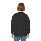 Youth Crewneck Sweatshirt — "All The Way" Inspirational Bible Verse (Matthew 10:38-39)
