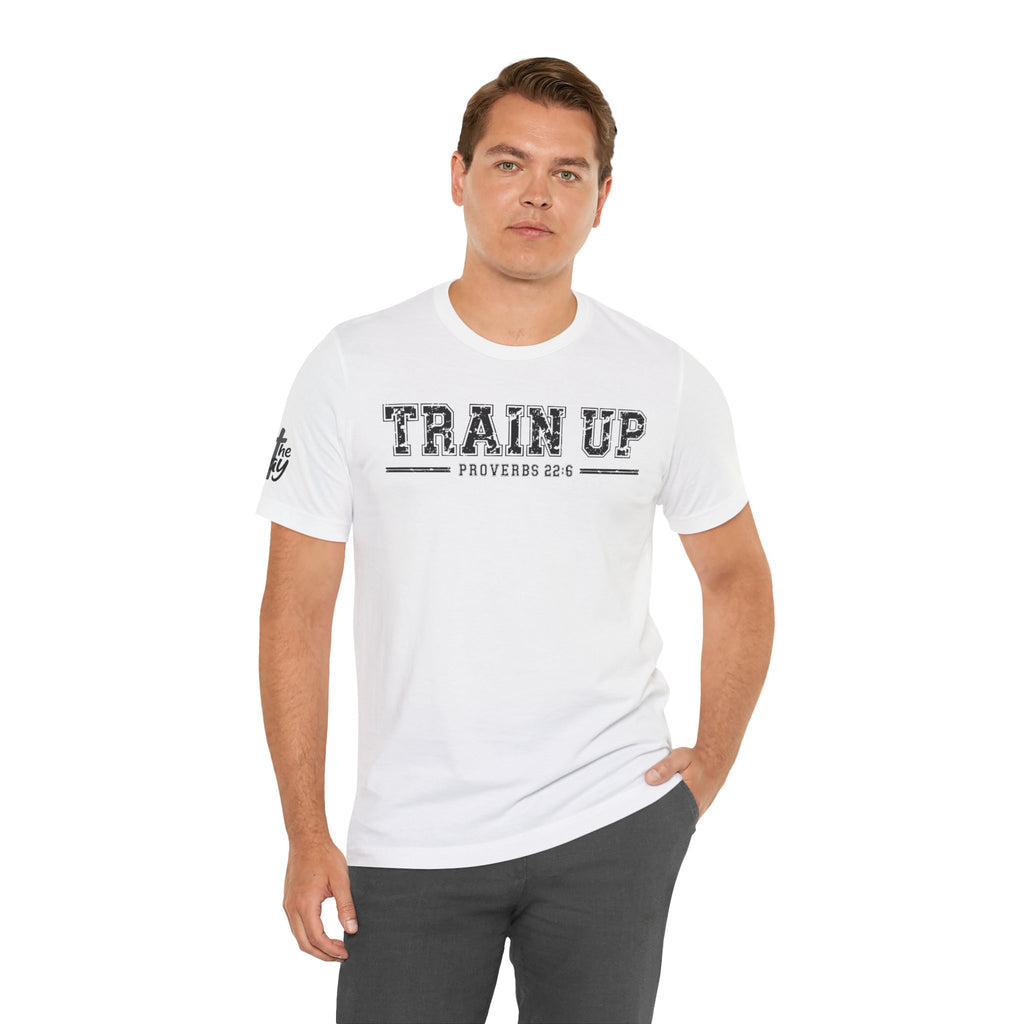 "Train Up" Proverbs 22:6 Tee — Christian Faith Inspirational T-Shirt (Bella+Canvas 3001)