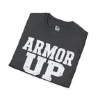 "Armor Up" Ephesians 6:11 T-Shirt — Christian Faith Tee (Gildan 64000)