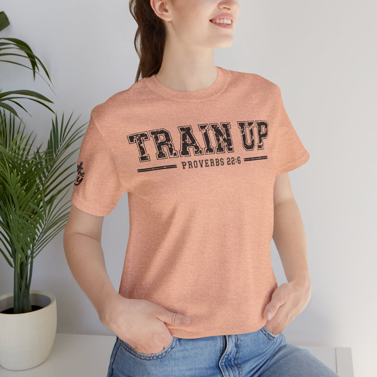 "Train Up" Proverbs 22:6 Tee — Christian Faith Inspirational T-Shirt (Bella+Canvas 3001)
