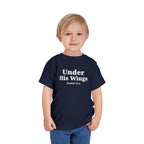 Toddler "Under His Wings" Psalm 91:4 Tee — Faith-Based Kids Shirt (Bella Canvas)
