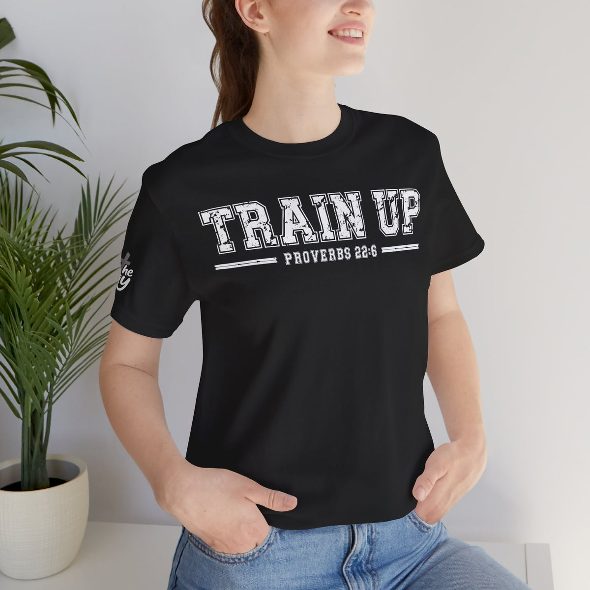 "Train Up" Proverbs 22:6 Tee — Christian Faith Inspirational T-Shirt (Bella+Canvas 3001)