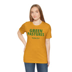 "Green Pastures" Psalm 23:2 Tee — Christian Faith Inspirational T-Shirt (Bella+Canvas 3001)