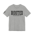 "Rooted" Colossians 2:7 Tee — Christian Faith Inspirational T-Shirt (Bella+Canvas 3001)