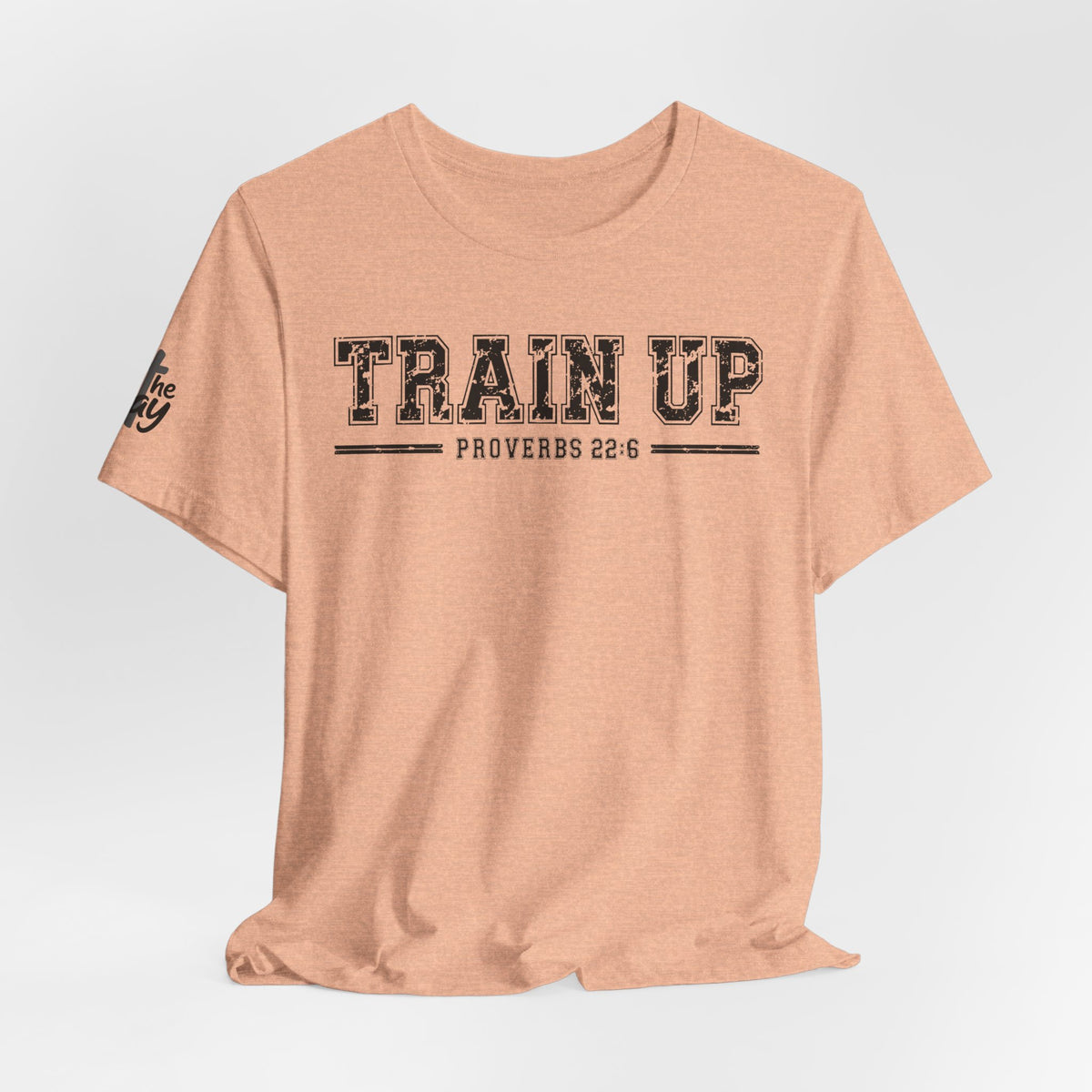 "Train Up" Proverbs 22:6 Tee — Christian Faith Inspirational T-Shirt (Bella+Canvas 3001)
