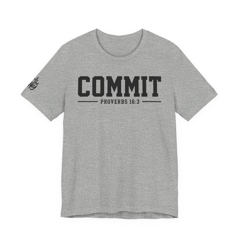 Commit Proverbs 16:3 Tee — Christian Faith Inspirational T-Shirt (Bella+Canvas 3001)