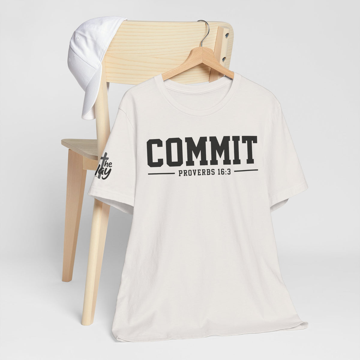 Commit Proverbs 16:3 Tee — Christian Faith Inspirational T-Shirt (Bella+Canvas 3001)