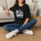 All The Way Cross logo T‑Shirt — Faith-Inspired Christian Graphic Tee (Gildan 64000)