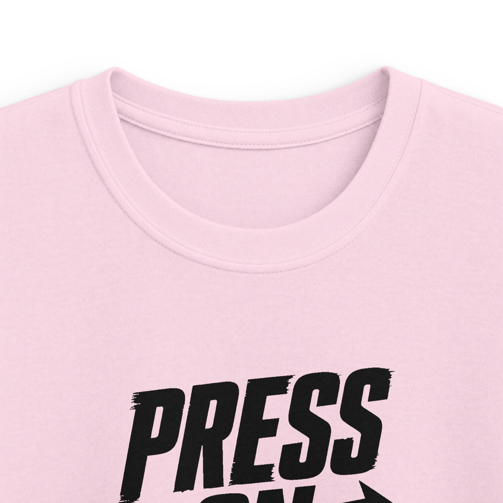 YOUTH "PRESS ON" Philippians 3:13–14 Tshirt (Gildan 64000y)