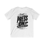 YOUTH "PRESS ON" Philippians 3:13–14 Tshirt (Gildan 64000y)