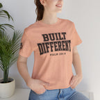 "Built Different" Psalm 139:14 Tee — Christian Faith Inspirational T-Shirt (Bella+Canvas 3001)