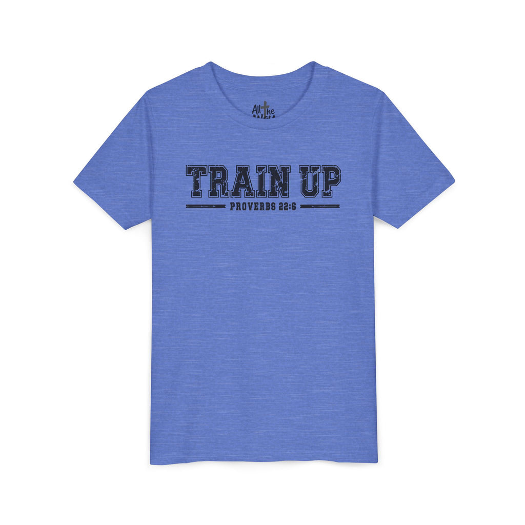 Youth Tee — "Train Up" Proverbs 22:6 Faith T‑Shirt (Bella Canva 3001Y)
