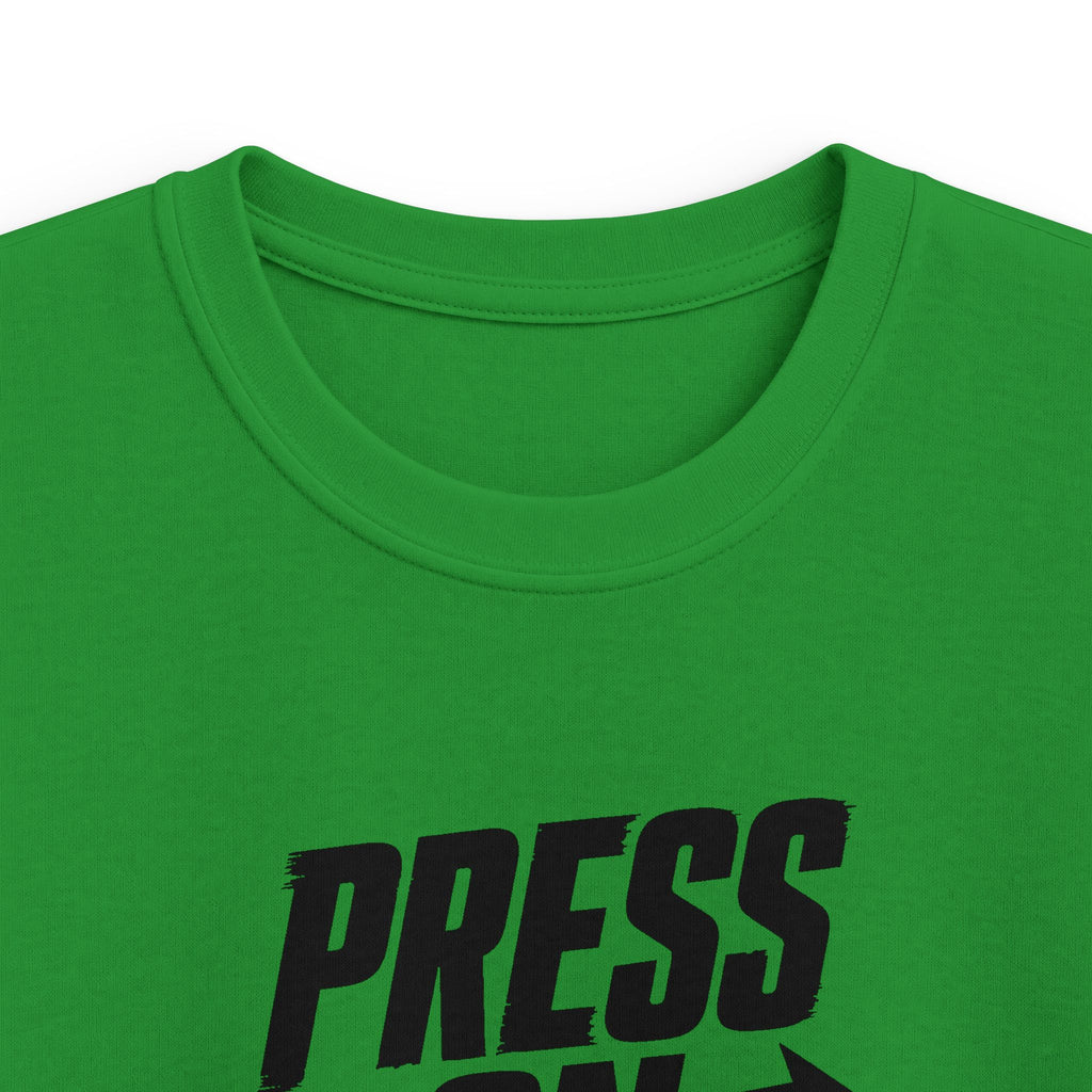YOUTH "PRESS ON" Philippians 3:13–14 Tshirt (Gildan 64000y)