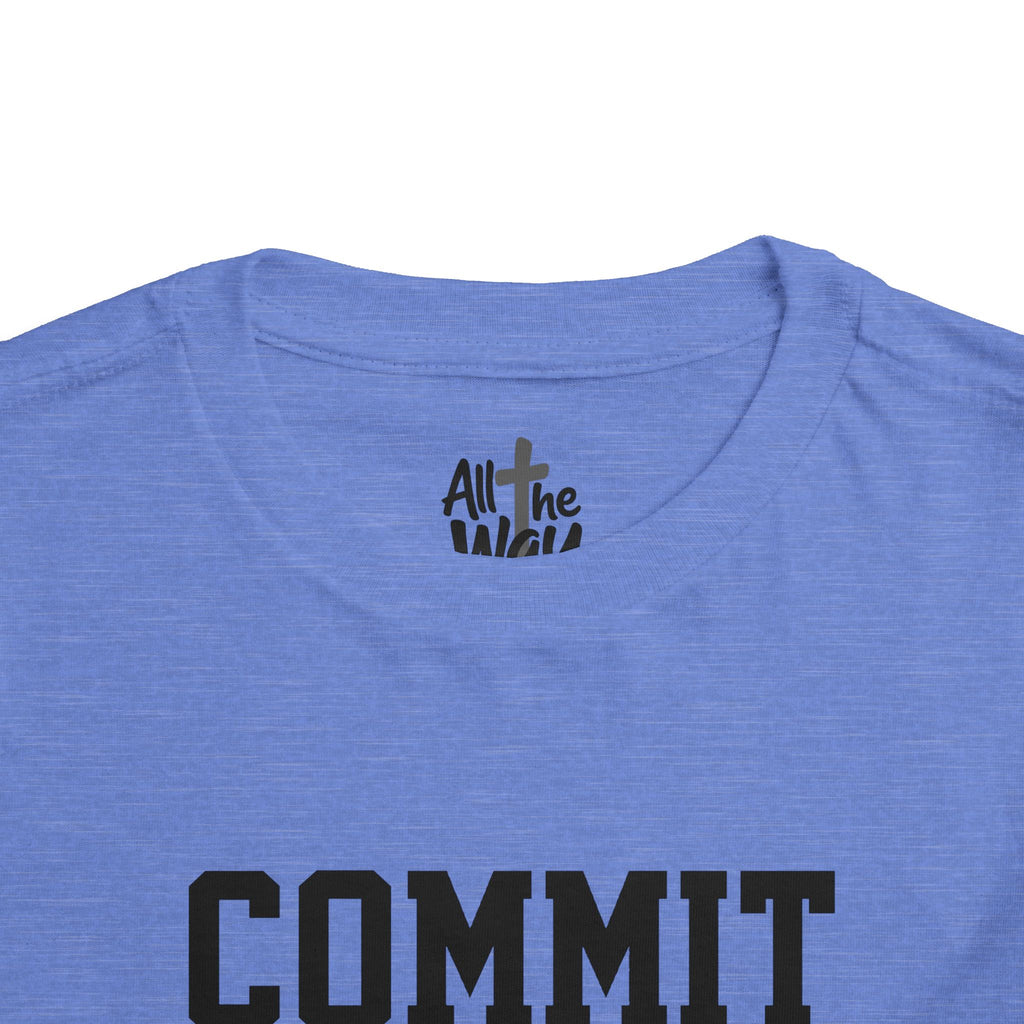 Toddler "Commit" Proverbs 16:3 Tee — Faith-Based Kids Shirt