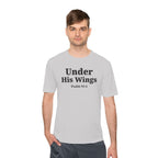 Moisture Wicking Tee "Under his Wings" Psalm 91:4 (Sport tek)