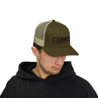 Snapback Trucker Cap — "COMMIT" Proverbs 16:3 Embroidered Christian Hat