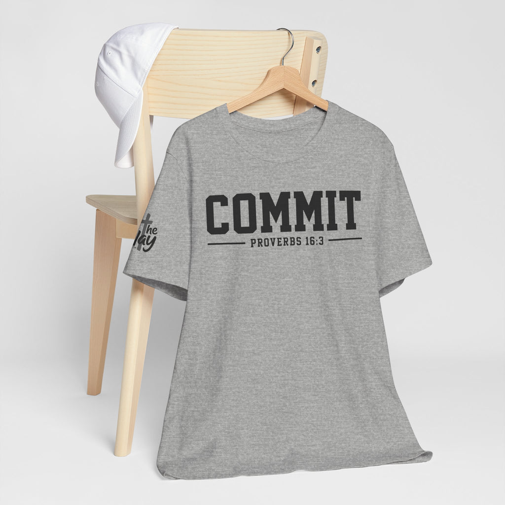 Commit Proverbs 16:3 Tee — Christian Faith Inspirational T-Shirt (Bella+Canvas 3001)