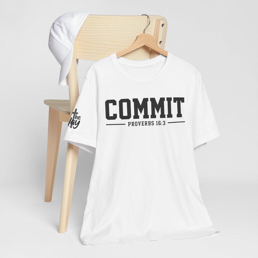 Commit Proverbs 16:3 Tee — Christian Faith Inspirational T-Shirt (Bella+Canvas 3001)