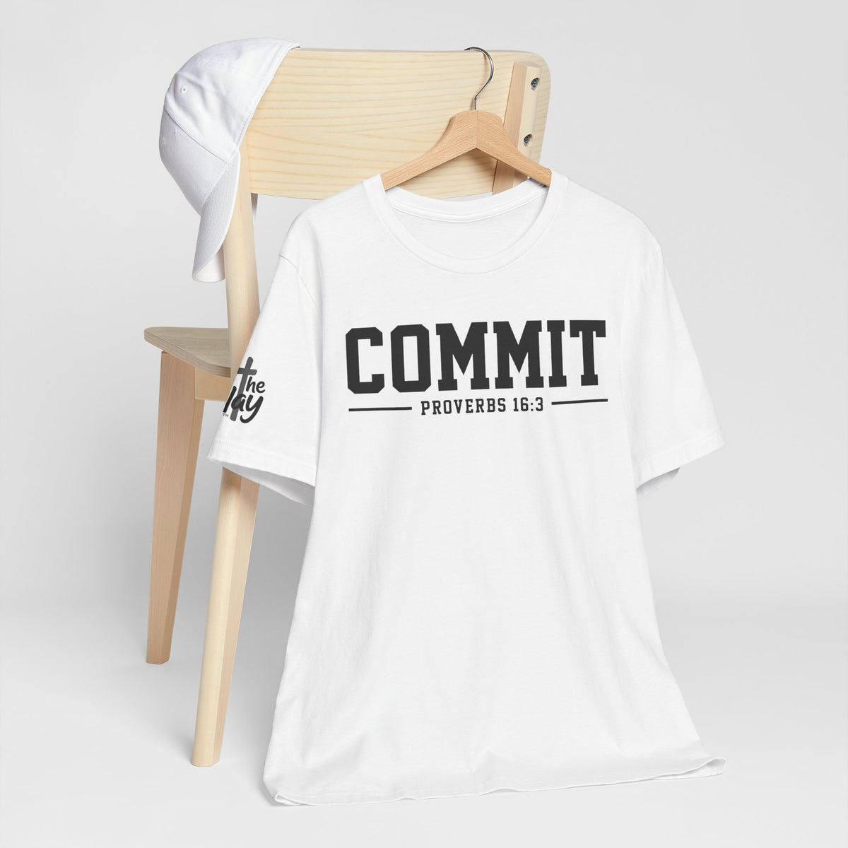 Commit Proverbs 16:3 Tee — Christian Faith Inspirational T-Shirt (Bella+Canvas 3001)