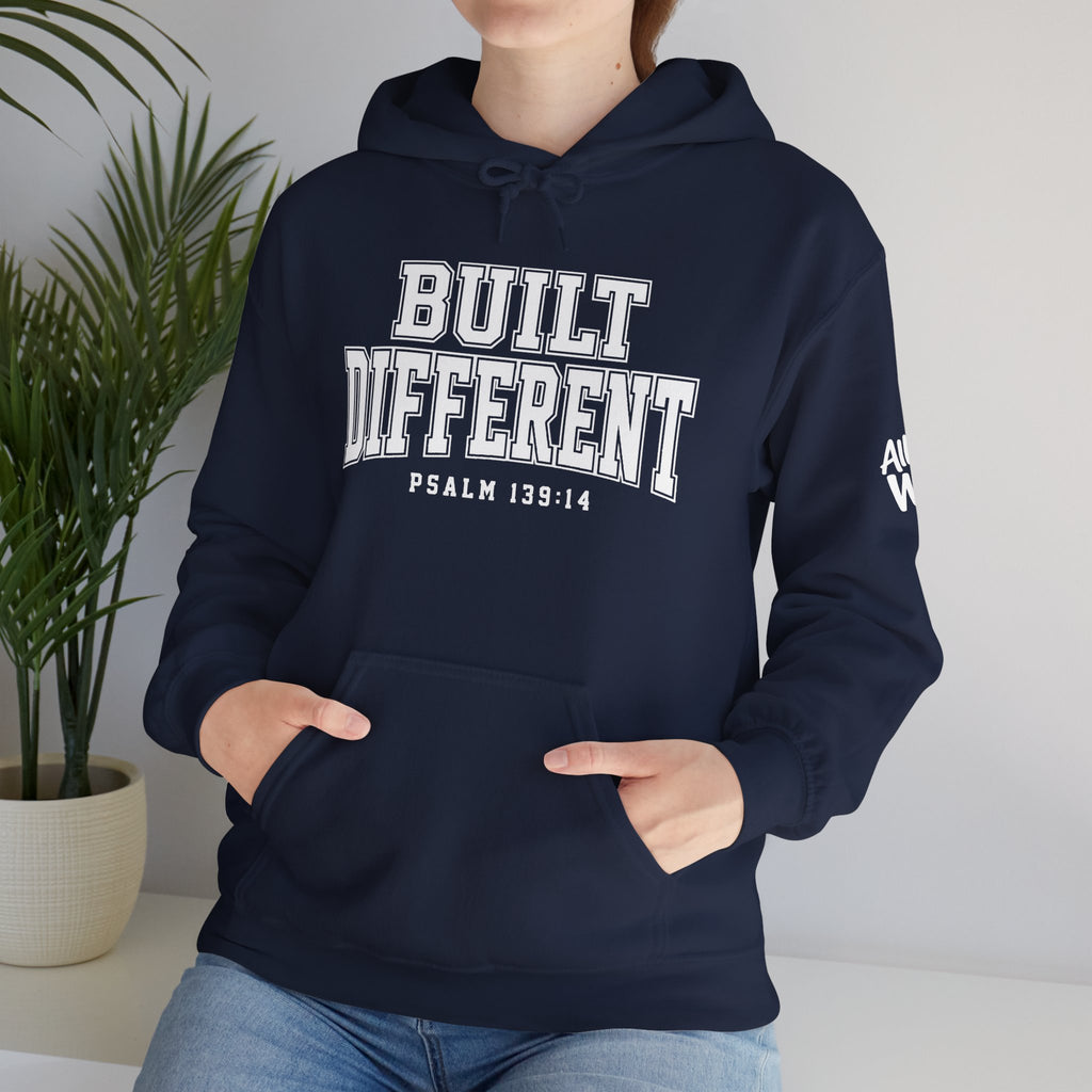Hoodie — "Built Different" Psalm 139:14 Pullover