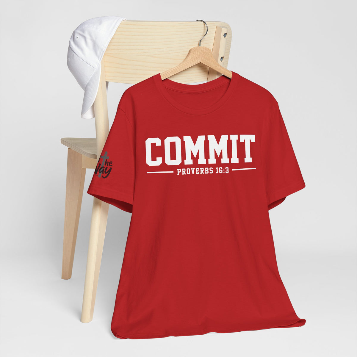 Commit Proverbs 16:3 Tee — Christian Faith Inspirational T-Shirt (Bella+Canvas 3001)