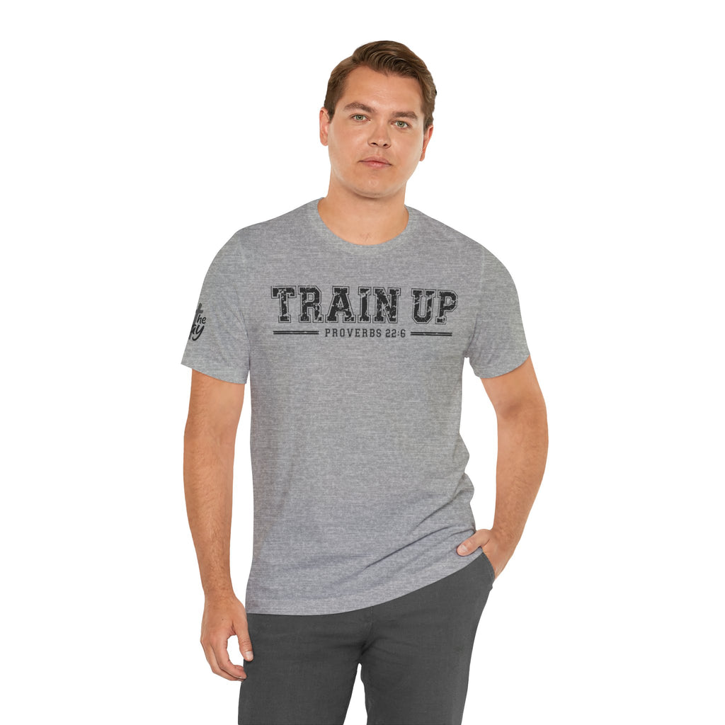 "Train Up" Proverbs 22:6 Tee — Christian Faith Inspirational T-Shirt (Bella+Canvas 3001)
